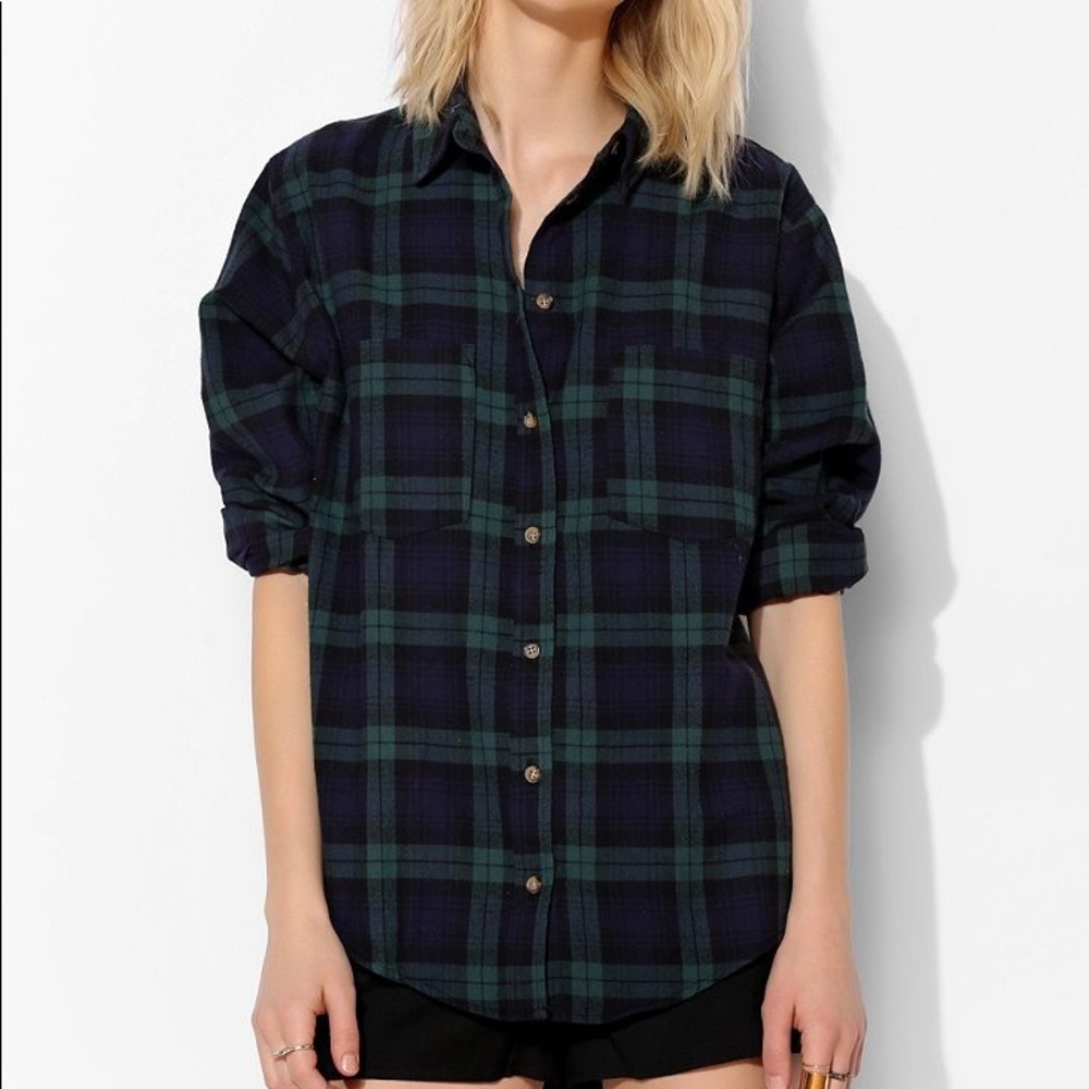 BDG Urban Outfitters Blue/Green Plaid Shirt